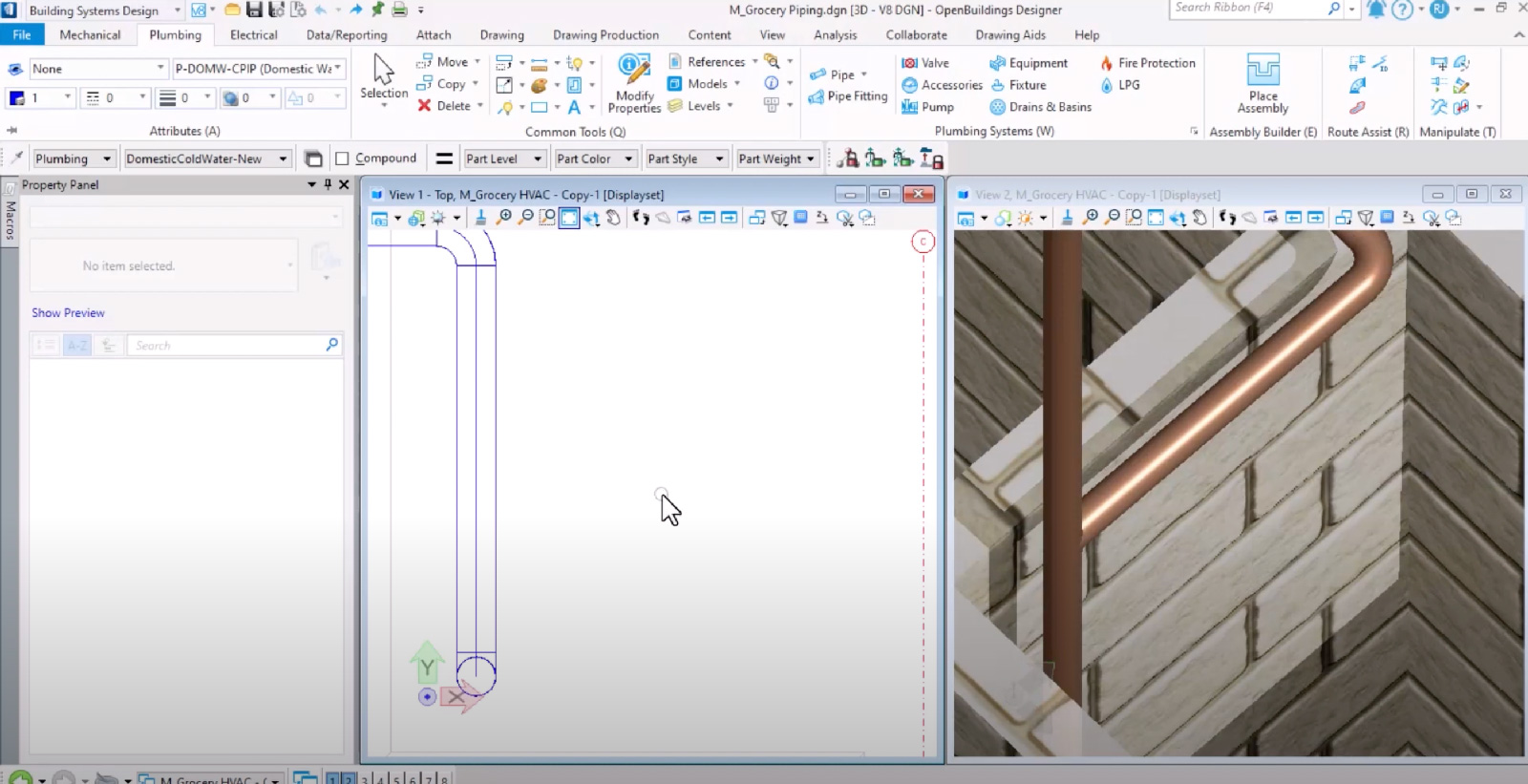 Screenshot view of autofitting preferences for plumbing in OpenBuildings Designer | Bentley Systems | Infrastructure Engineering Software Company Screenshot view of autofitting preferences for plumbing in OpenBuildings Designer